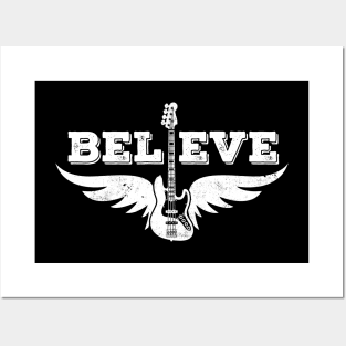 Believe Guitar J-Style Bass Guitar Posters and Art